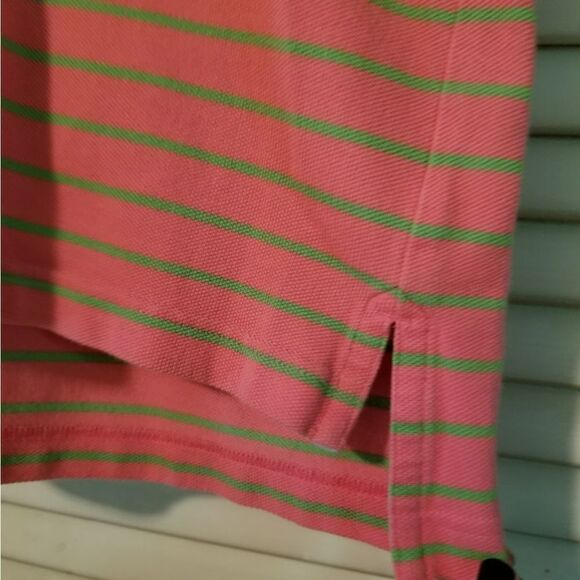 Brooks Brothers Pink Green Stripe Polo M - Picture 6 of 9